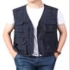 Flygo Men's Utility Cargo Vest Outdoor Summer Work Photo Fishing Safari Travel Vest with Pockets(01NavyBlue-L) view 1