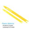 PATIKIL Fishing Net Repair Kit, 10 Pcs Plastic Fishing Net Sewing Needles 6#3# Fishing Netting Needle Shuttles for Fishing Net Repairing, Yellow view 3