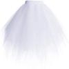 Sipumia Women's Tutu Skirt 1950s Vintage Petticoat Ballet Bubble Dance Skirts for Cosplay Party White L view 1