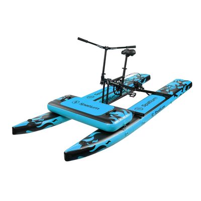 Spatium Sup Water Bike 2.0 Inflatable Pedal Boat Kayak Water Bicycles for Lake Fishing Pedal Boat More Stable and Easy to Drive on Water Blue Black