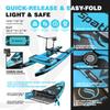 Spatium Sup Water Bike 2.0 Inflatable Pedal Boat Kayak Water Bicycles for Lake Fishing Pedal Boat More Stable and Easy to Drive on Water Blue Black view 4