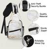 bisibuy White Marble Rose Gold Sling Bag for Women Men Crossbody Sling Backpack Shoulder Bag Chest Bag Daypack for Travel Hiking Outdoor view 3