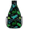 bisibuy Cute Green Dinosaur Sling Bag for Women Men Crossbody Sling Backpack Shoulder Bag Chest Bag Daypack for Travel Hiking Outdoor view 1