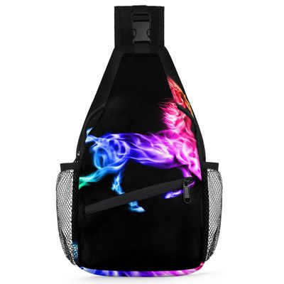 bisibuy Horse Print Sling Bag for Women Men Crossbody Sling Backpack Shoulder Bag Chest Bag Daypack for Travel Hiking Outdoor