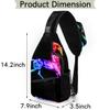 bisibuy Horse Print Sling Bag for Women Men Crossbody Sling Backpack Shoulder Bag Chest Bag Daypack for Travel Hiking Outdoor view 2