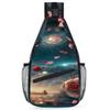 bisibuy Ice Flower Pattern Sling Bag for Women Men Crossbody Sling Backpack Shoulder Bag Chest Bag Daypack for Travel Hiking Outdoor view 1