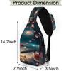 bisibuy Ice Flower Pattern Sling Bag for Women Men Crossbody Sling Backpack Shoulder Bag Chest Bag Daypack for Travel Hiking Outdoor view 2