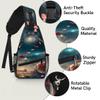 bisibuy Ice Flower Pattern Sling Bag for Women Men Crossbody Sling Backpack Shoulder Bag Chest Bag Daypack for Travel Hiking Outdoor view 3