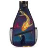 bisibuy Animals Ocean Art Cat Fish Sling Bag for Women Men Crossbody Sling Backpack Shoulder Bag Chest Bag Daypack for Travel Hiking Outdoor view 1