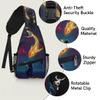 bisibuy Animals Ocean Art Cat Fish Sling Bag for Women Men Crossbody Sling Backpack Shoulder Bag Chest Bag Daypack for Travel Hiking Outdoor view 3