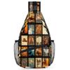 bisibuy Cowboy Horse Plaid Sling Bag for Women Men Crossbody Sling Backpack Shoulder Bag Chest Bag Daypack for Travel Hiking Outdoor view 1