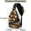 bisibuy Cowboy Horse Plaid Sling Bag for Women Men Crossbody Sling Backpack Shoulder Bag Chest Bag Daypack for Travel Hiking Outdoor view 2
