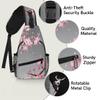 bisibuy Flower Branch Cherry Blossom Sling Bag for Women Men Crossbody Sling Backpack Shoulder Bag Chest Bag Daypack for Travel Hiking Outdoor view 3