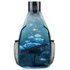 bisibuy Blue Flower Sling Bag for Women Men Crossbody Sling Backpack Shoulder Bag Chest Bag Daypack for Travel Hiking Outdoor view 1