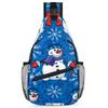 bisibuy Cute Snowman Christmas Winter Snowflakes Sling Bag for Women Men Crossbody Sling Backpack Shoulder Bag Chest Bag Daypack for Travel Hiking Outdoor view 1