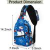 bisibuy Cute Snowman Christmas Winter Snowflakes Sling Bag for Women Men Crossbody Sling Backpack Shoulder Bag Chest Bag Daypack for Travel Hiking Outdoor view 2