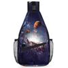 bisibuy Solar System Planets Sling Bag for Women Men Crossbody Sling Backpack Shoulder Bag Chest Bag Daypack for Travel Hiking Outdoor view 1