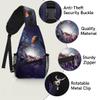 bisibuy Solar System Planets Sling Bag for Women Men Crossbody Sling Backpack Shoulder Bag Chest Bag Daypack for Travel Hiking Outdoor view 3