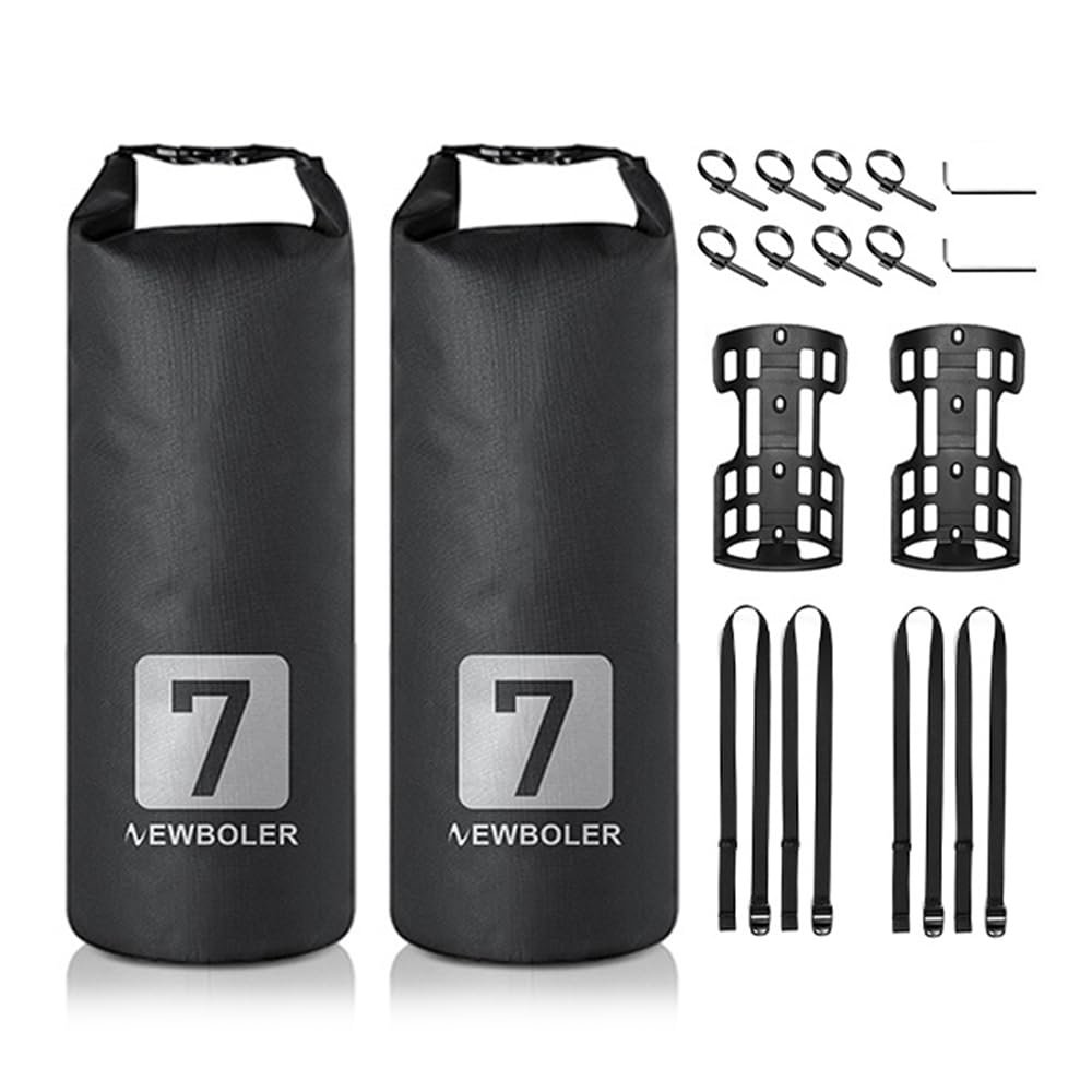 Lixada 3L/7L Bike Fork Bag Waterproof Dry Bag Roll Top Design Lightweight Bicycle Fork Bag Portable Cycling Pack Bike Pannier for Mountain Bikes Road Bikes Scooter
