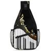 bisibuy Piano Keyboard Music Notes Sling Bag for Women Men Crossbody Sling Backpack Shoulder Bag Chest Bag Daypack for Travel Hiking Outdoor view 1