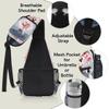 bisibuy Cherry Blossom Cat Kitten Sling Bag for Women Men Crossbody Sling Backpack Shoulder Bag Chest Bag Daypack for Travel Hiking Outdoor view 4