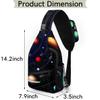 bisibuy Colorful Solar System Sling Bag for Women Men Crossbody Sling Backpack Shoulder Bag Chest Bag Daypack for Travel Hiking Outdoor view 2