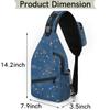 bisibuy Moon Star Space Galaxy Constellation Sling Bag for Women Men Crossbody Sling Backpack Shoulder Bag Chest Bag Daypack for Travel Hiking Outdoor view 2
