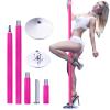 Silicone Dance Pole, Removable Stripper Pole for 8ft 9ft 10ft 11ft 12ft High Ceilings, Spin and Static Dancing Pole for Home Fitness, Club Exercise, Bar, Gym, Party, Loads 200kg ( Color : Silver , Siz view 1