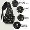 bisibuy Seamless Floral Pattern Small Red Roses Sling Bag for Women Men Crossbody Sling Backpack Shoulder Bag Chest Bag Daypack for Travel Hiking Outdoor view 3