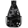 bisibuy Black And White Football Sling Bag for Women Men Crossbody Sling Backpack Shoulder Bag Chest Bag Daypack for Travel Hiking Outdoor view 1