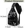 bisibuy Black And White Football Sling Bag for Women Men Crossbody Sling Backpack Shoulder Bag Chest Bag Daypack for Travel Hiking Outdoor view 2