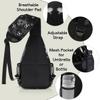 bisibuy Black And White Football Sling Bag for Women Men Crossbody Sling Backpack Shoulder Bag Chest Bag Daypack for Travel Hiking Outdoor view 4