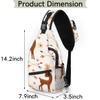 bisibuy Flower Deer Sling Bag for Women Men Crossbody Sling Backpack Shoulder Bag Chest Bag Daypack for Travel Hiking Outdoor view 2