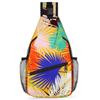 bisibuy Tropical Palm Leaves Sling Bag for Women Men Crossbody Sling Backpack Shoulder Bag Chest Bag Daypack for Travel Hiking Outdoor view 1