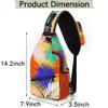 bisibuy Tropical Palm Leaves Sling Bag for Women Men Crossbody Sling Backpack Shoulder Bag Chest Bag Daypack for Travel Hiking Outdoor view 2
