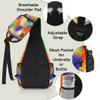 bisibuy Tropical Palm Leaves Sling Bag for Women Men Crossbody Sling Backpack Shoulder Bag Chest Bag Daypack for Travel Hiking Outdoor view 4