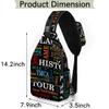 Black History Letter Sling Bag for Women Men Crossbody Sling Backpack Shoulder Bag Chest Bag Daypack for Travel Hiking Outdoor view 3
