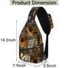 bisibuy Leopard Peacock Feather Sling Bag for Women Men Crossbody Sling Backpack Shoulder Bag Chest Bag Daypack for Travel Hiking Outdoor view 2