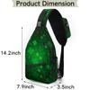 bisibuy Lucky Clovers Sling Bag for Women Men Crossbody Sling Backpack Shoulder Bag Chest Bag Daypack for Travel Hiking Outdoor view 2