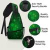 bisibuy Lucky Clovers Sling Bag for Women Men Crossbody Sling Backpack Shoulder Bag Chest Bag Daypack for Travel Hiking Outdoor view 3