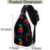 bisibuy Rainbow Pineapples Sling Bag for Women Men Crossbody Sling Backpack Shoulder Bag Chest Bag Daypack for Travel Hiking Outdoor view 2