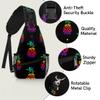 bisibuy Rainbow Pineapples Sling Bag for Women Men Crossbody Sling Backpack Shoulder Bag Chest Bag Daypack for Travel Hiking Outdoor view 3