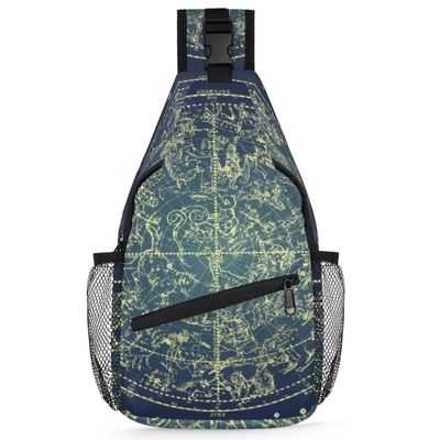 bisibuy Constellation Pattern Sling Bag for Women Men Crossbody Sling Backpack Shoulder Bag Chest Bag Daypack for Travel Hiking Outdoor