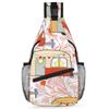 bisibuy Happy Camp Rv Pattern Sling Bag for Women Men Crossbody Sling Backpack Shoulder Bag Chest Bag Daypack for Travel Hiking Outdoor view 1
