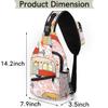 bisibuy Happy Camp Rv Pattern Sling Bag for Women Men Crossbody Sling Backpack Shoulder Bag Chest Bag Daypack for Travel Hiking Outdoor view 2
