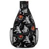 bisibuy Sport Basketball Black Sling Bag for Women Men Crossbody Sling Backpack Shoulder Bag Chest Bag Daypack for Travel Hiking Outdoor view 1