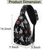 bisibuy Sport Basketball Black Sling Bag for Women Men Crossbody Sling Backpack Shoulder Bag Chest Bag Daypack for Travel Hiking Outdoor view 2
