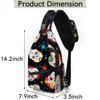 bisibuy Day Of The Dead Mexican Sugar Skull Sling Bag for Women Men Crossbody Sling Backpack Shoulder Bag Chest Bag Daypack for Travel Hiking Outdoor view 2