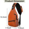 bisibuy Basketball Texture Sling Bag for Women Men Crossbody Sling Backpack Shoulder Bag Chest Bag Daypack for Travel Hiking Outdoor view 2