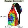 bisibuy Rainbow Tie Dye Sling Bag Women Men Crossbody Sling Backpack Shoulder Bag Chest Bag Daypack for Travel Hiking Outdoor view 2